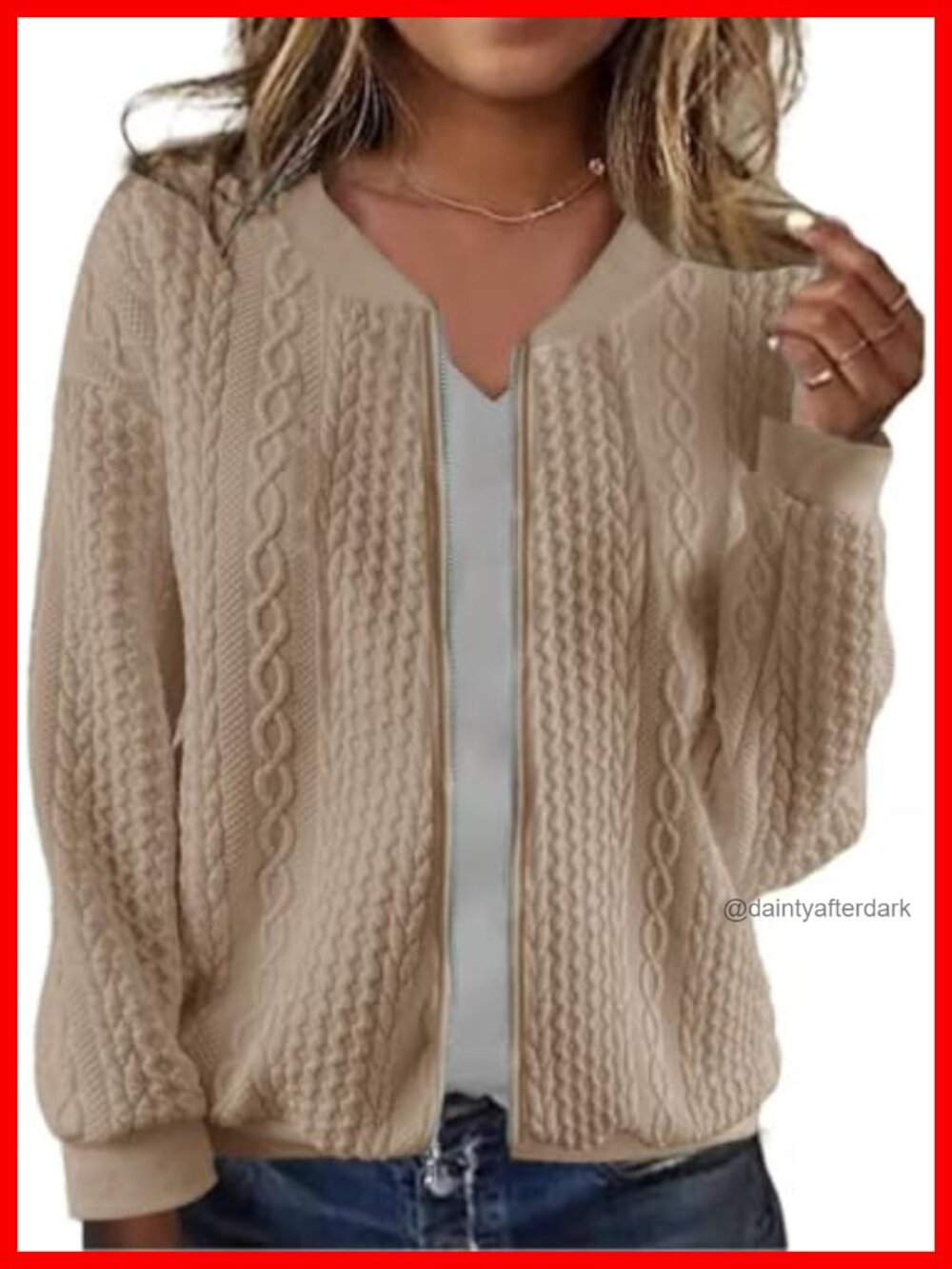 Quilted Zip Up Sweatshirt Jacket with Pockets
